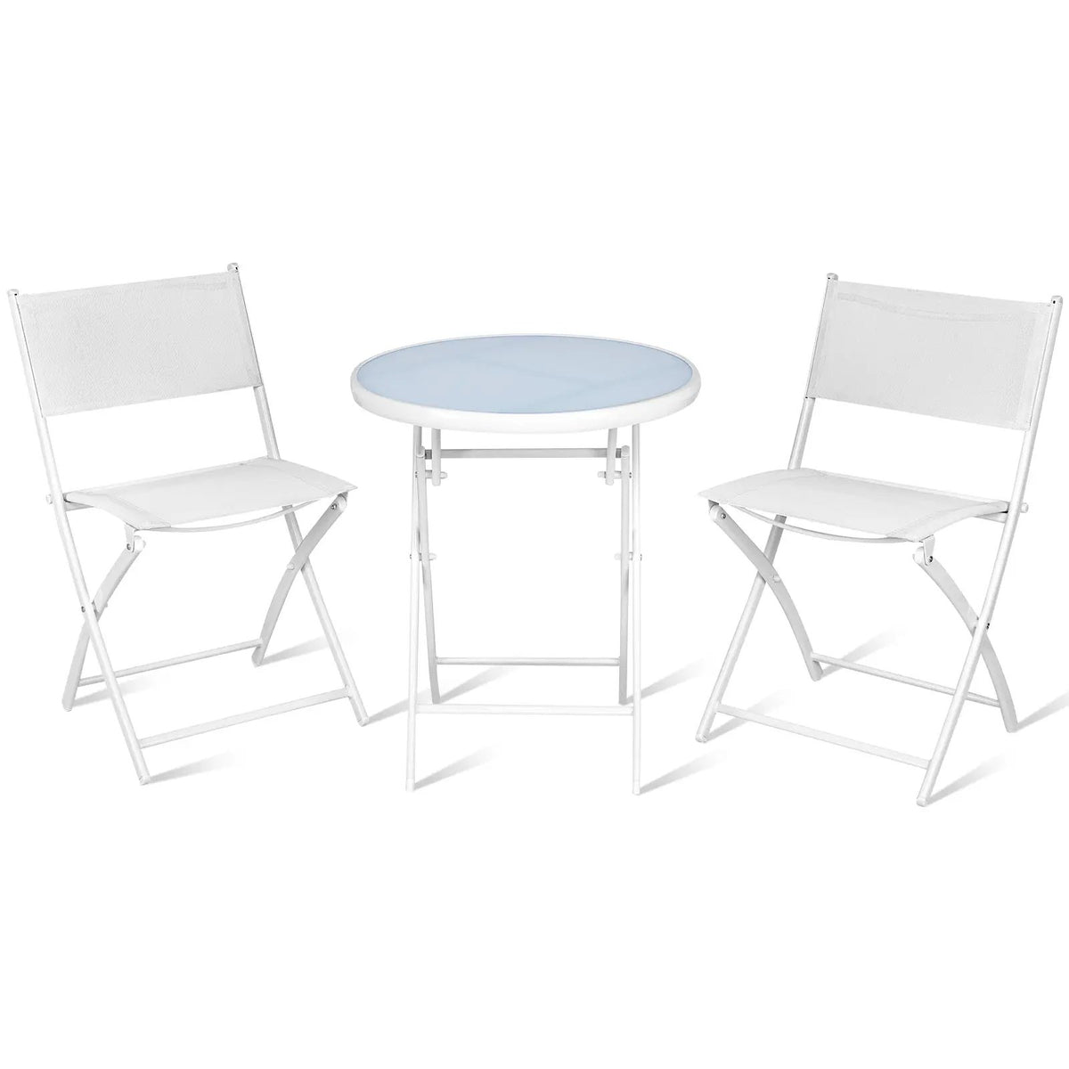 3 Pieces Patio Folding Bistro Set for Balcony or Outdoor Space, photo 3 of 8