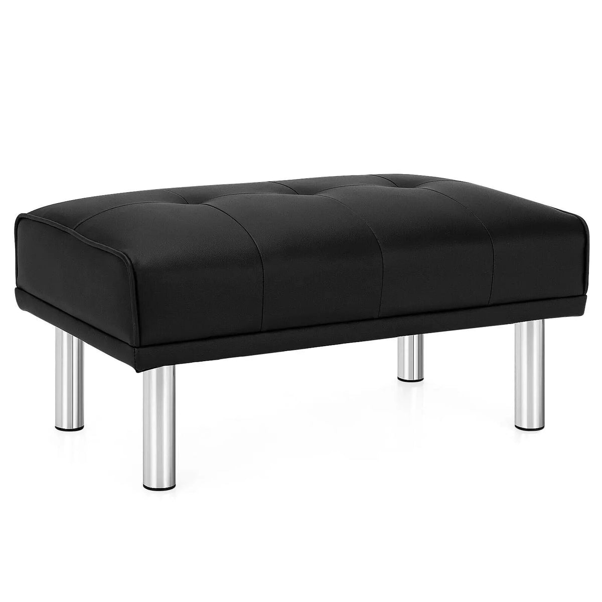 Rectangle Tufted Ottoman with Stainless Steel Legs for Living Room, photo 5 of 16