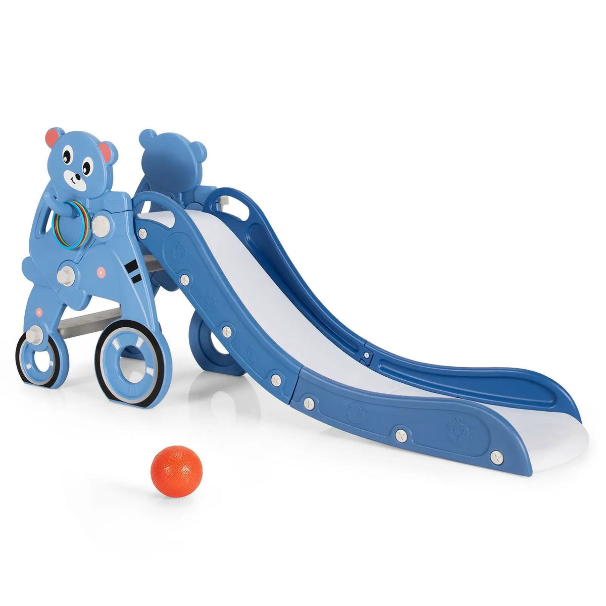 4-in-1 Foldable Baby Slide Toddler Climber Slide PlaySet with Ball, photo 7 of 24