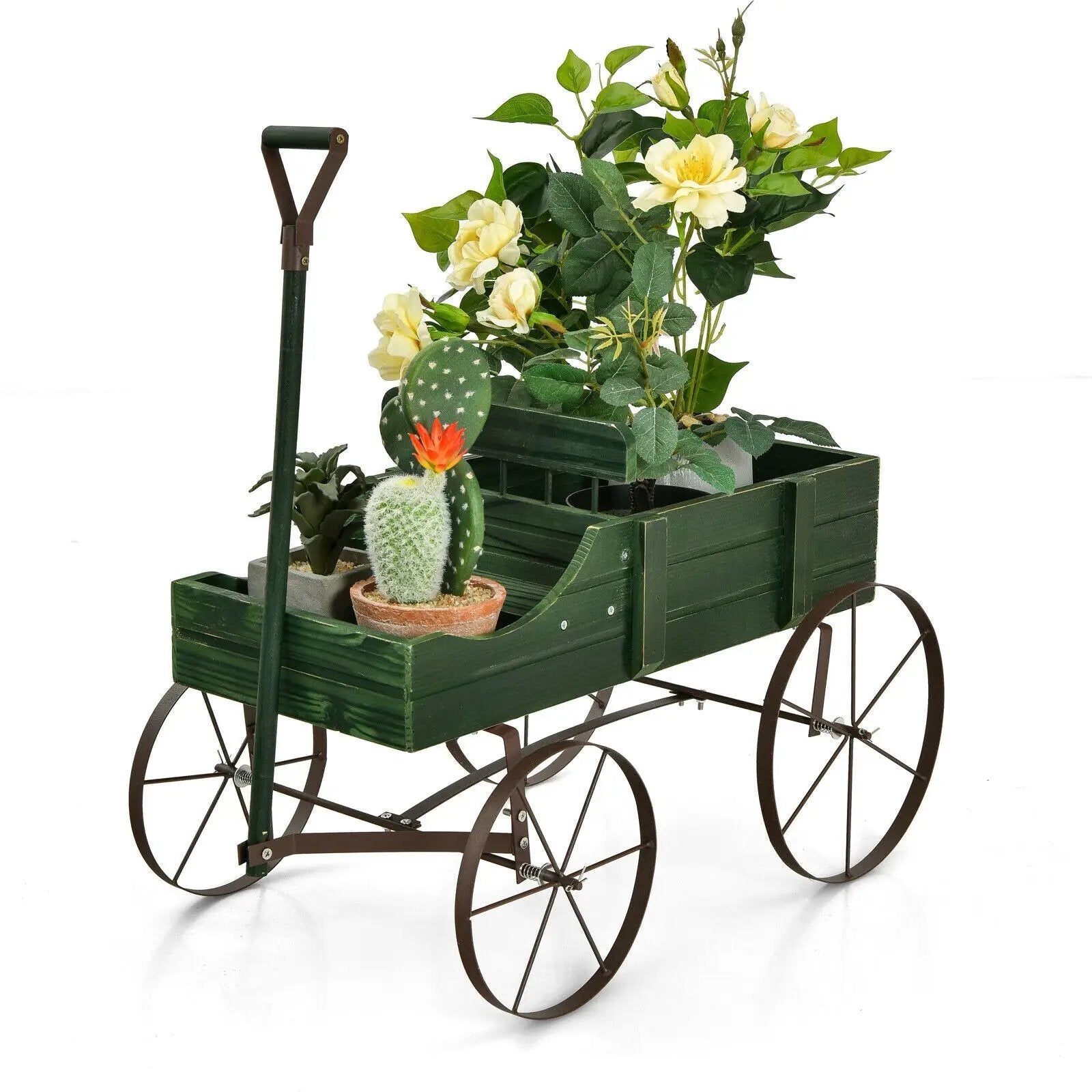 Wooden Wagon Plant Bed by DirectDeals