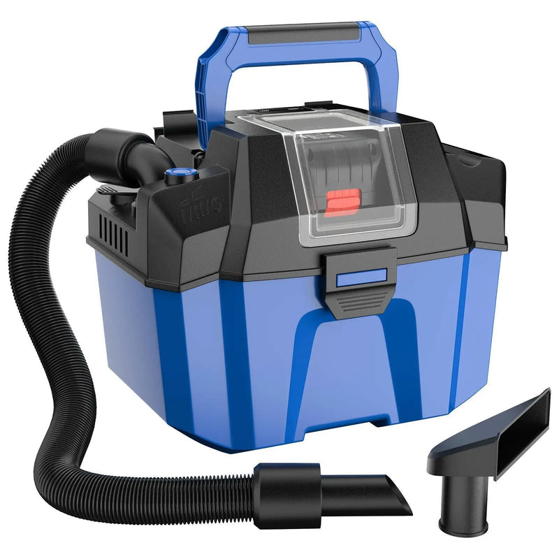 18V Wet Dry Vacuum 2.7 Gal 4 Peak HP Cordless Shop Vac 2.0 AH Battery-Blue by DirectDeals