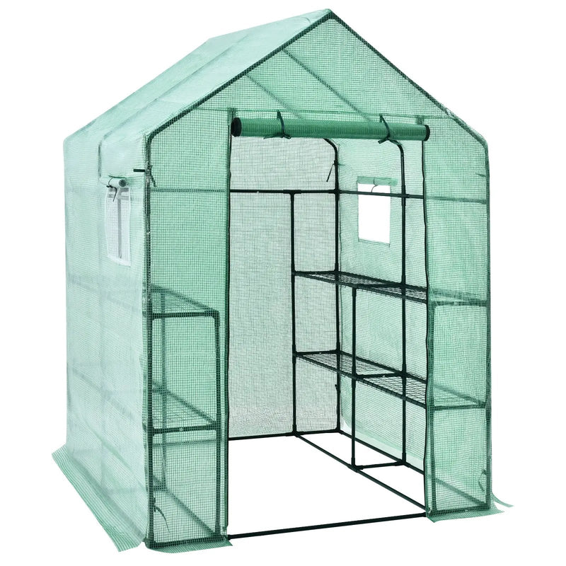 Walk-in Greenhouse 56 x 56 x 77 Inch Gardening with Observation Windows by DirectDeals