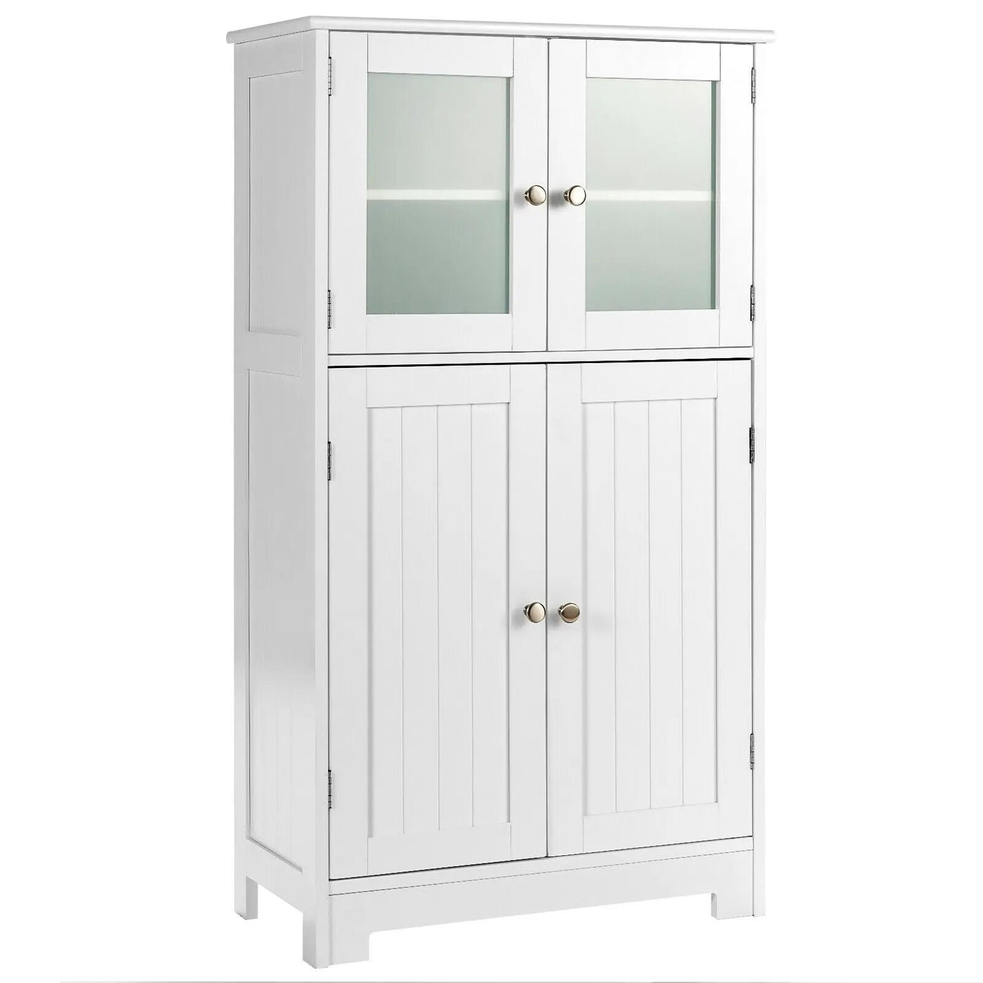 Bathroom Floor Storage Locker Kitchen Cabinet with Doors and Adjustable Shelf by DirectDeals