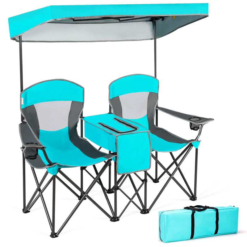 Portable Folding Camping Canopy Chairs with Cup Holder by DirectDeals