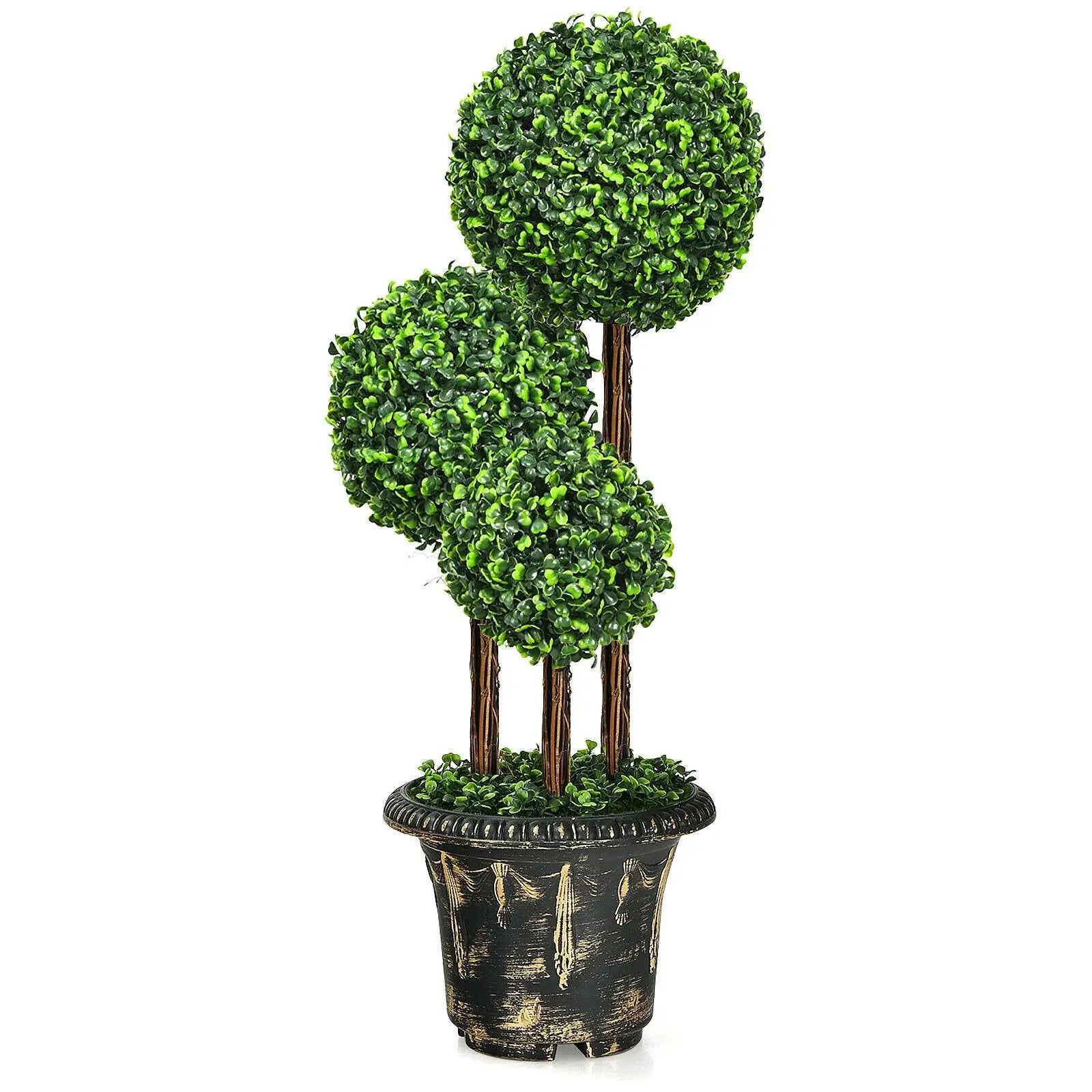 36-Inch Artificial Topiary Triple Ball Tree for Indoor and Outdoor by DirectDeals