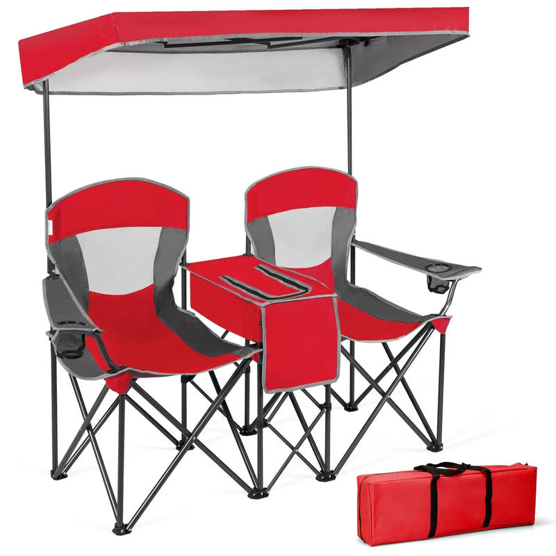 Portable Folding Camping Canopy Chairs with Cup Holder by DirectDeals