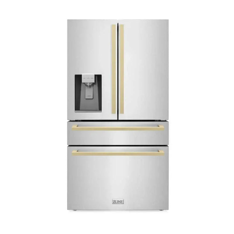 ZLINE 36" Autograph French Door Refrigerator, Ice & Water, Stainless Steel RFMZ-W-36-FCB by Farmhouse Kitchen and Bath