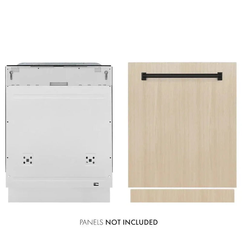 ZLINE Autograph Edition 24" Tall Tub Dishwasher, Custom Panel Ready, Matte Black DWMTZ-24-MB by Farmhouse Kitchen and Bath