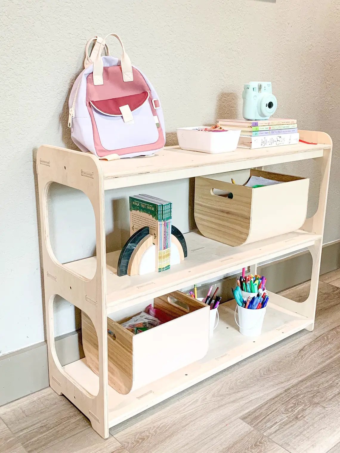 RILEY- Open Sided Toy Shelf by Bush Acres