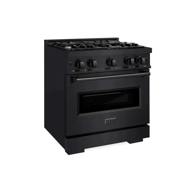 ZLINE 30"Classic Gas Range, Convection Gas Oven, Black Stainless Steel, CGRB-30 by Farmhouse Kitchen and Bath