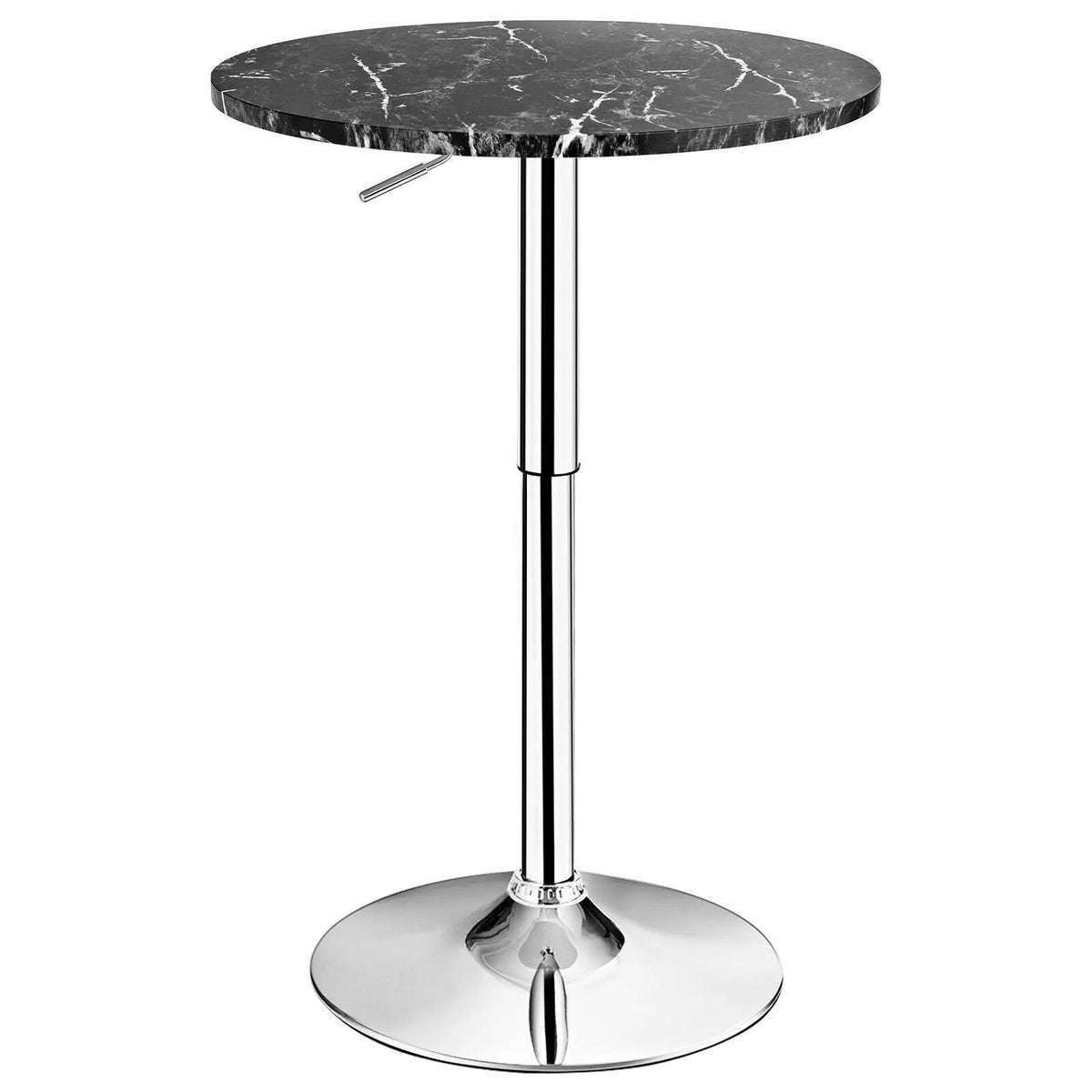 360° Swivel Cocktail Pub Table with Sliver Leg and Base, photo 3 of 9