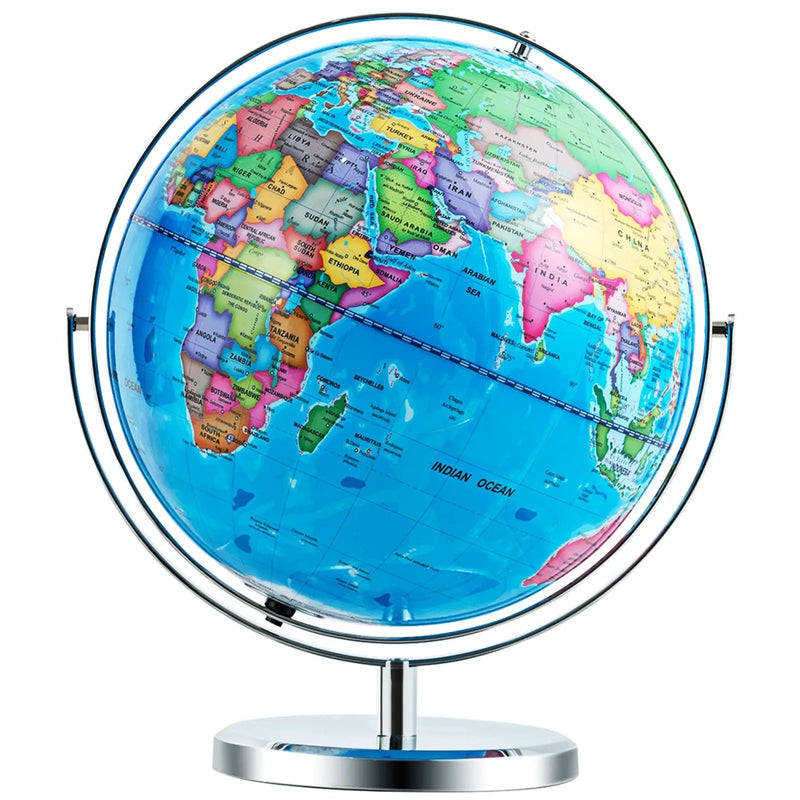 13 Inch Illuminated World Globe 720° Rotating Map with LED Light by DirectDeals