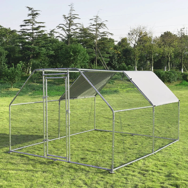 9.5 x 12.5 Feet Large Walk In Chicken Coop Run House by DirectDeals