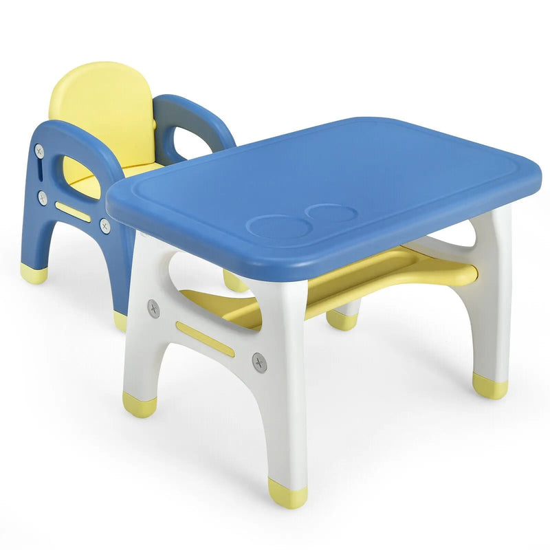 Kids Activity Table and Chair Set with Montessori Toys for Preschool and Kindergarten by DirectDeals