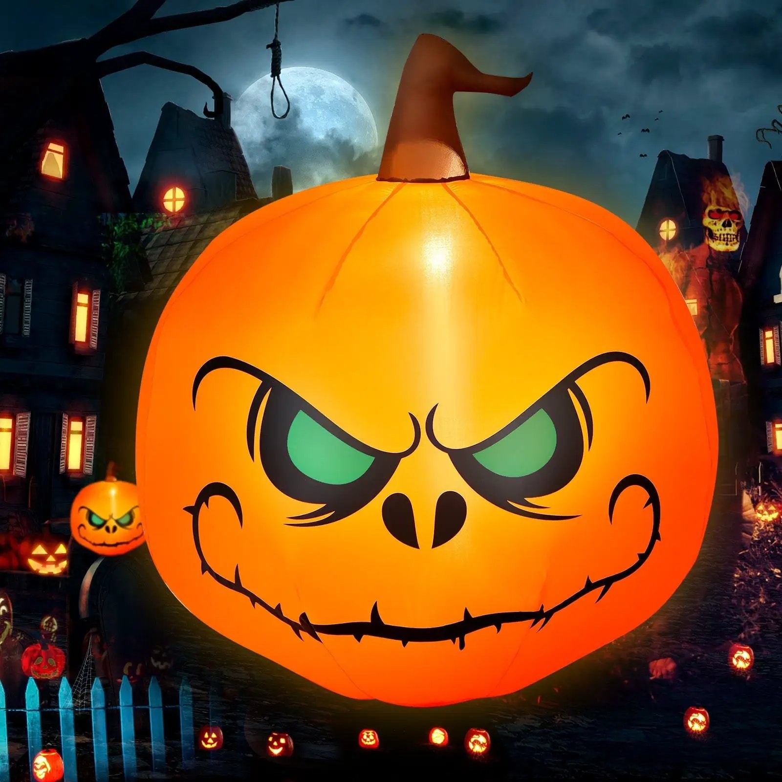 4 Feet Halloween Inflatable Pumpkin with Build-in LED Light by DirectDeals