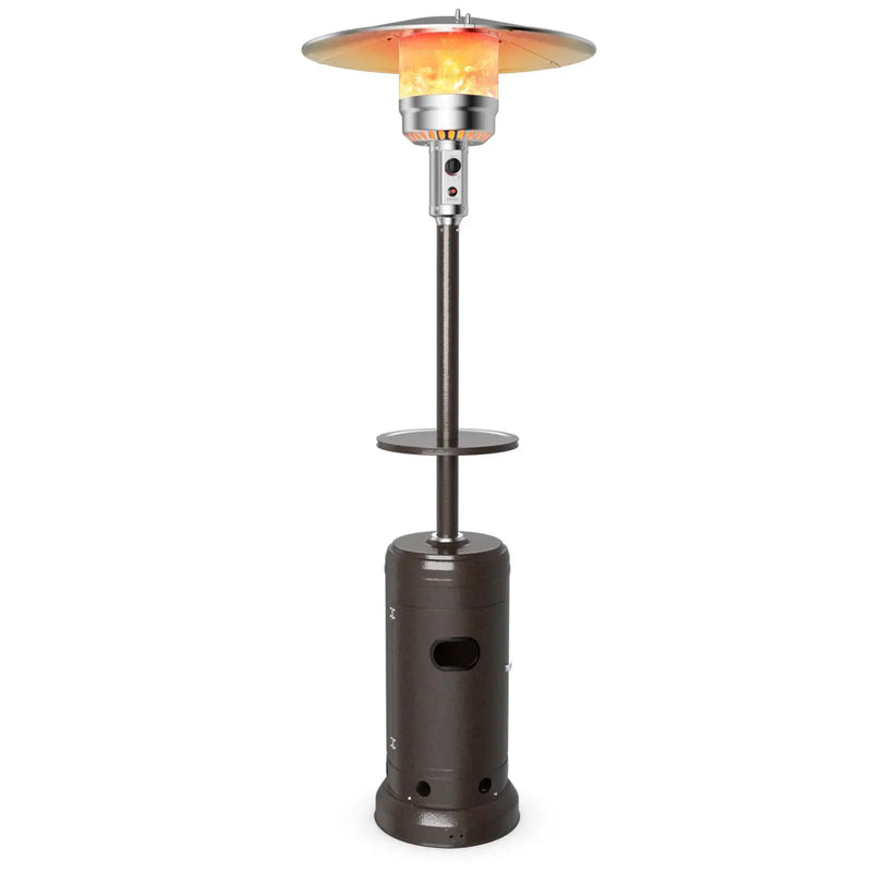 Outdoor Heater Propane Standing LP Gas Steel with Table by DirectDeals