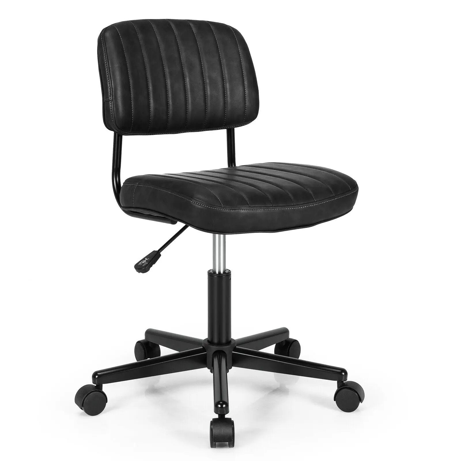 PU Leather Adjustable Office Chair Swivel Task Chair with Backrest by DirectDeals