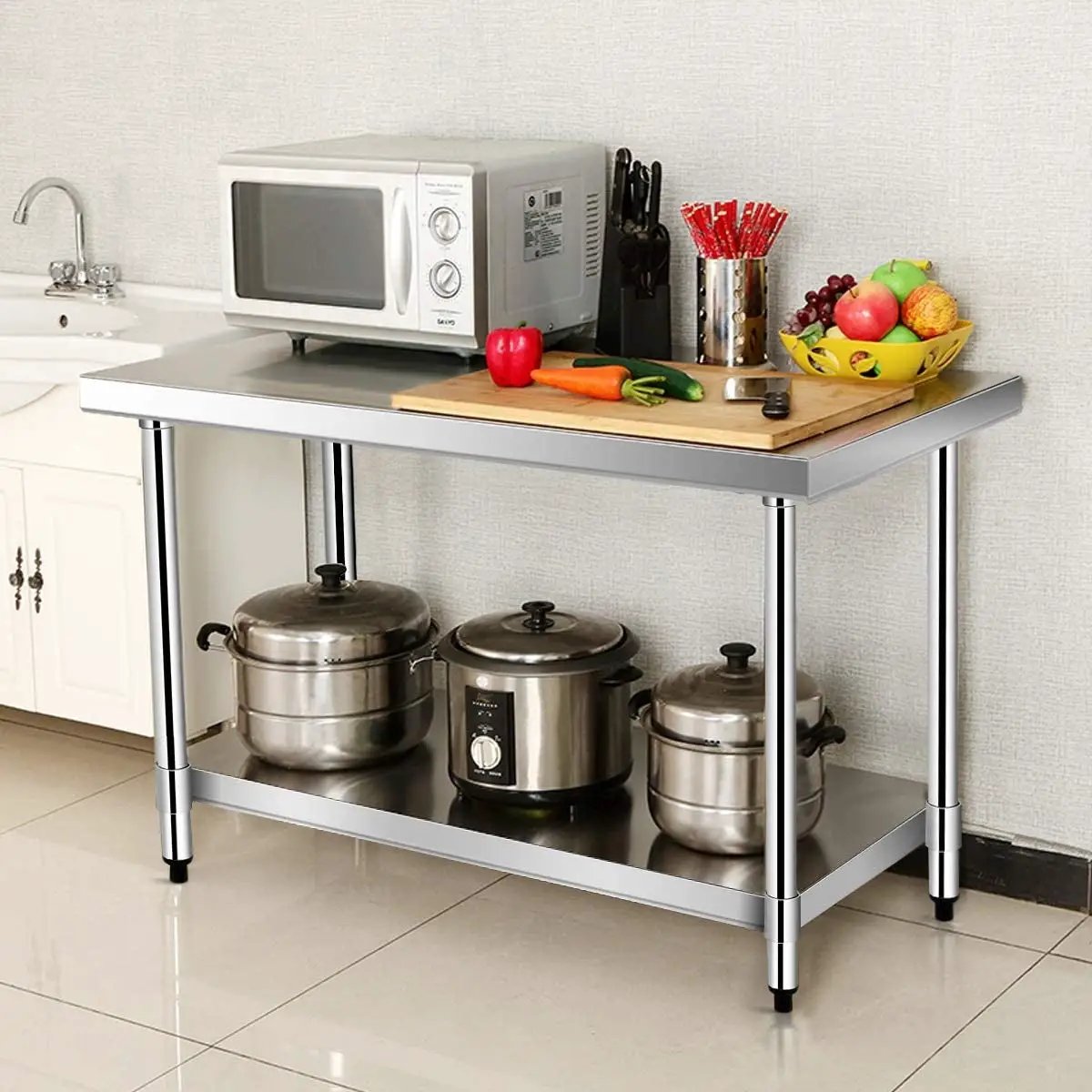 24 x 36 Inch Stainless Steel Commercial Kitchen Food Prep Table by DirectDeals