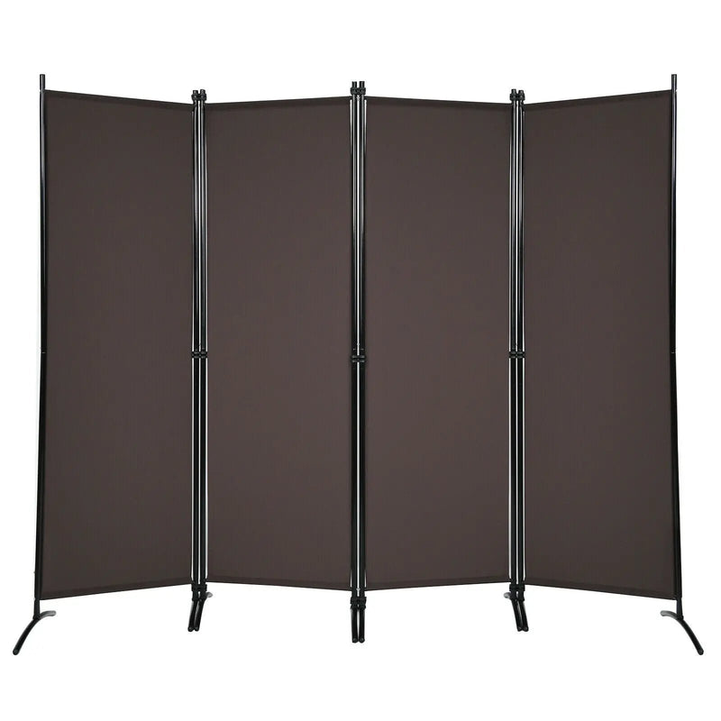 4-Panel Room Divider with Steel Frame by DirectDeals