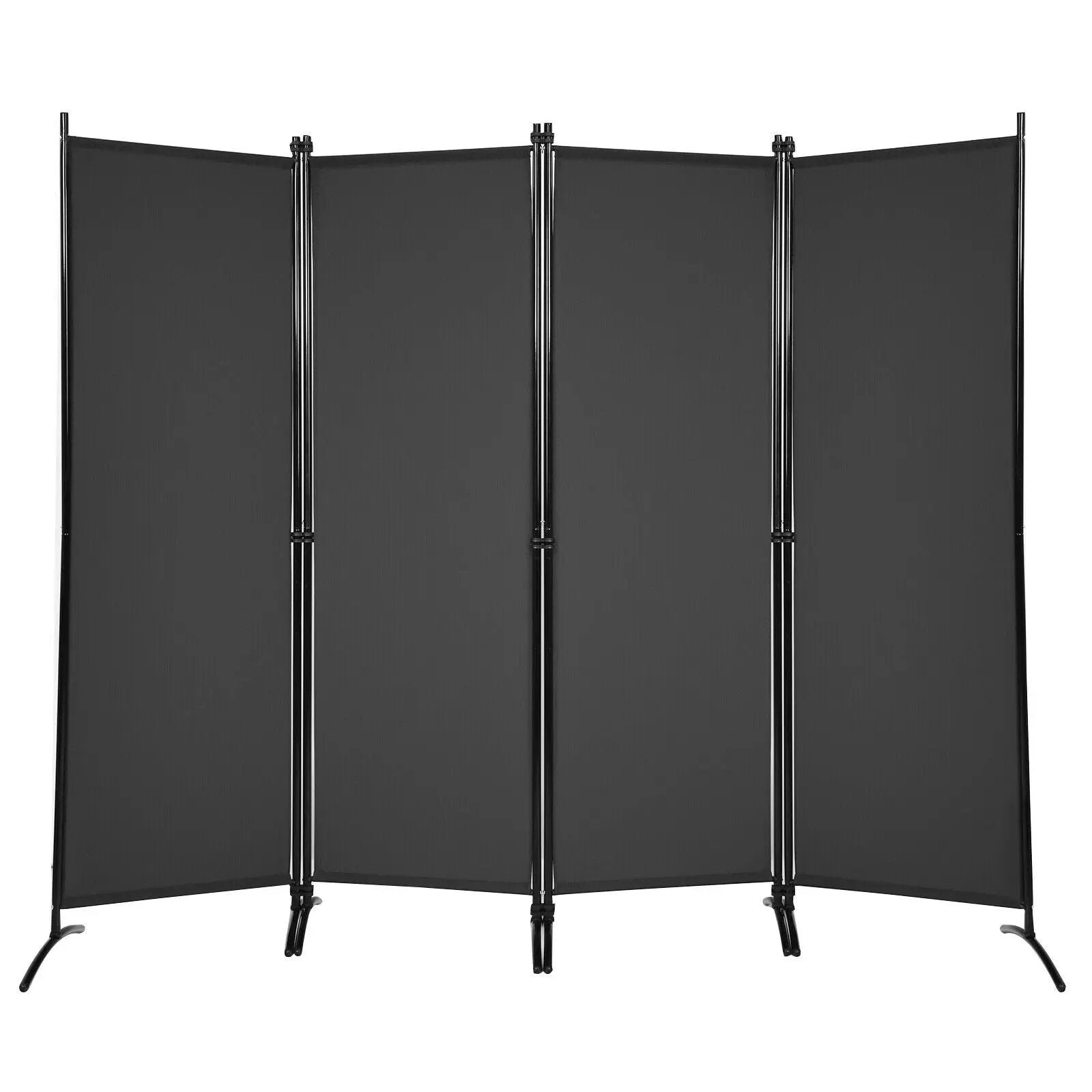 4-Panel Room Divider with Steel Frame by DirectDeals