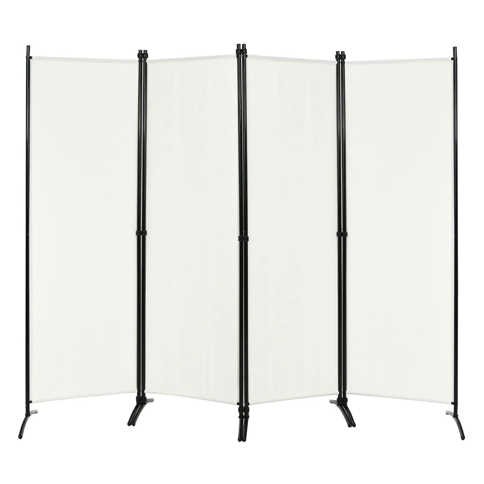 4-Panel Room Divider with Steel Frame by DirectDeals
