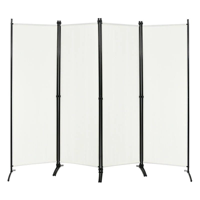 4-Panel Room Divider with Steel Frame by DirectDeals