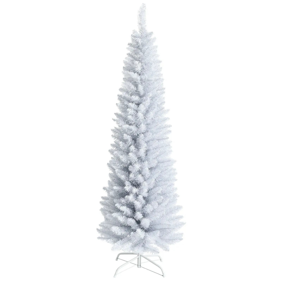 6 Feet Unlit Artificial Slim Pencil Christmas Tree with Metal Stand, photo 2 of 10