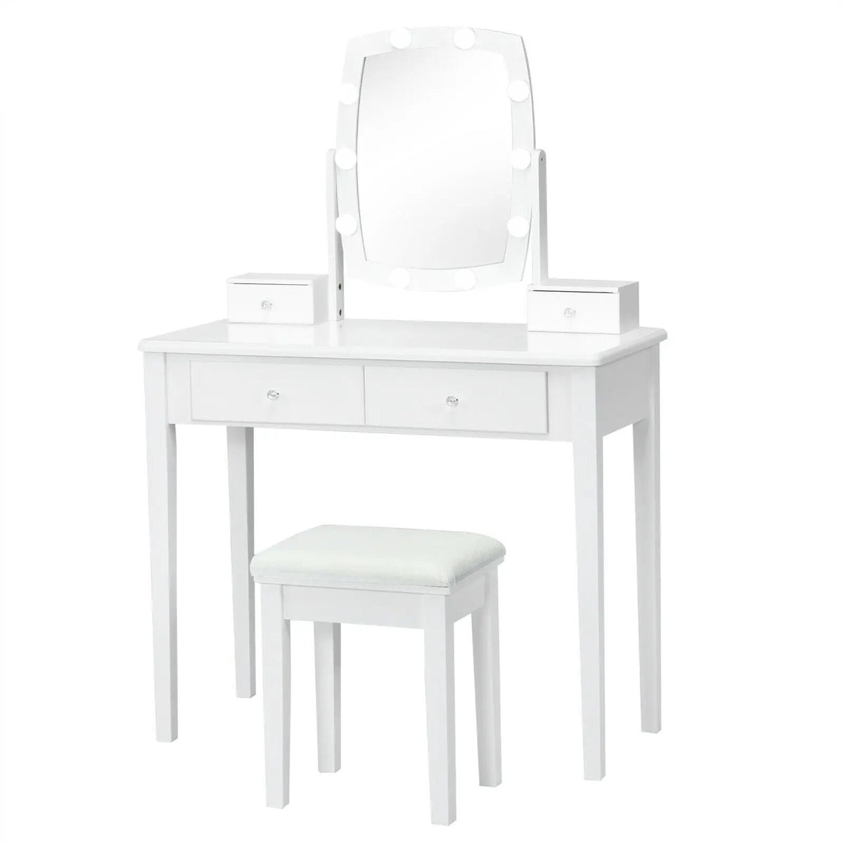 Vanity Table Set with Lighted Mirror for Bedroom and Dressing Room, photo 9 of 9