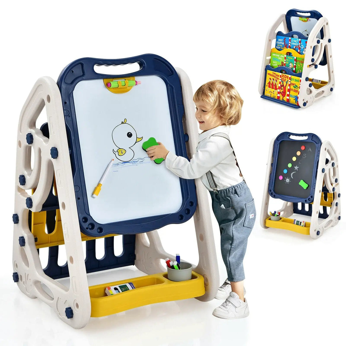 3-in-1 Kids Art Easel Double-Sided Tabletop Easel with Art Accessories, photo 2 of 9