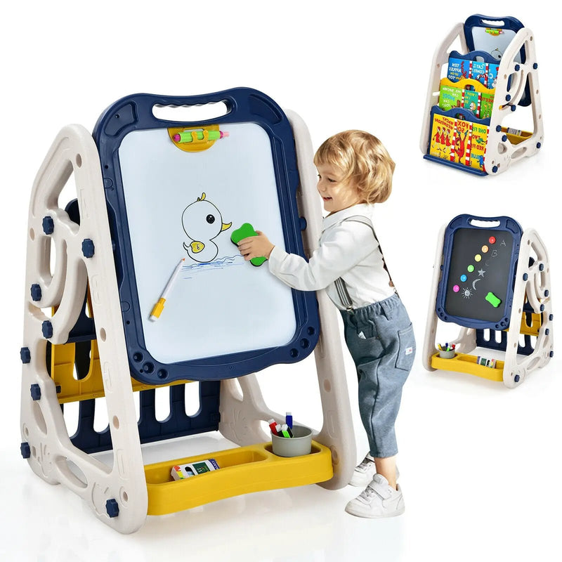 3-in-1 Kids Art Easel Double-Sided Tabletop Easel with Art Accessories by DirectDeals