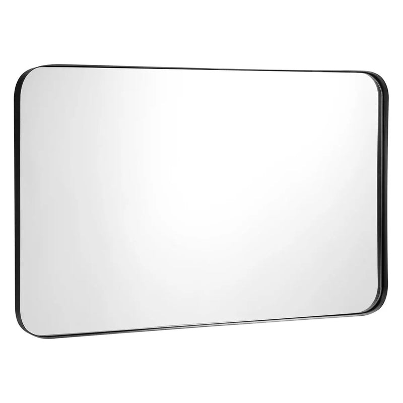 32 Inch x 20 Inch Metal Frame Wall-Mounted Rectangle Mirror by DirectDeals