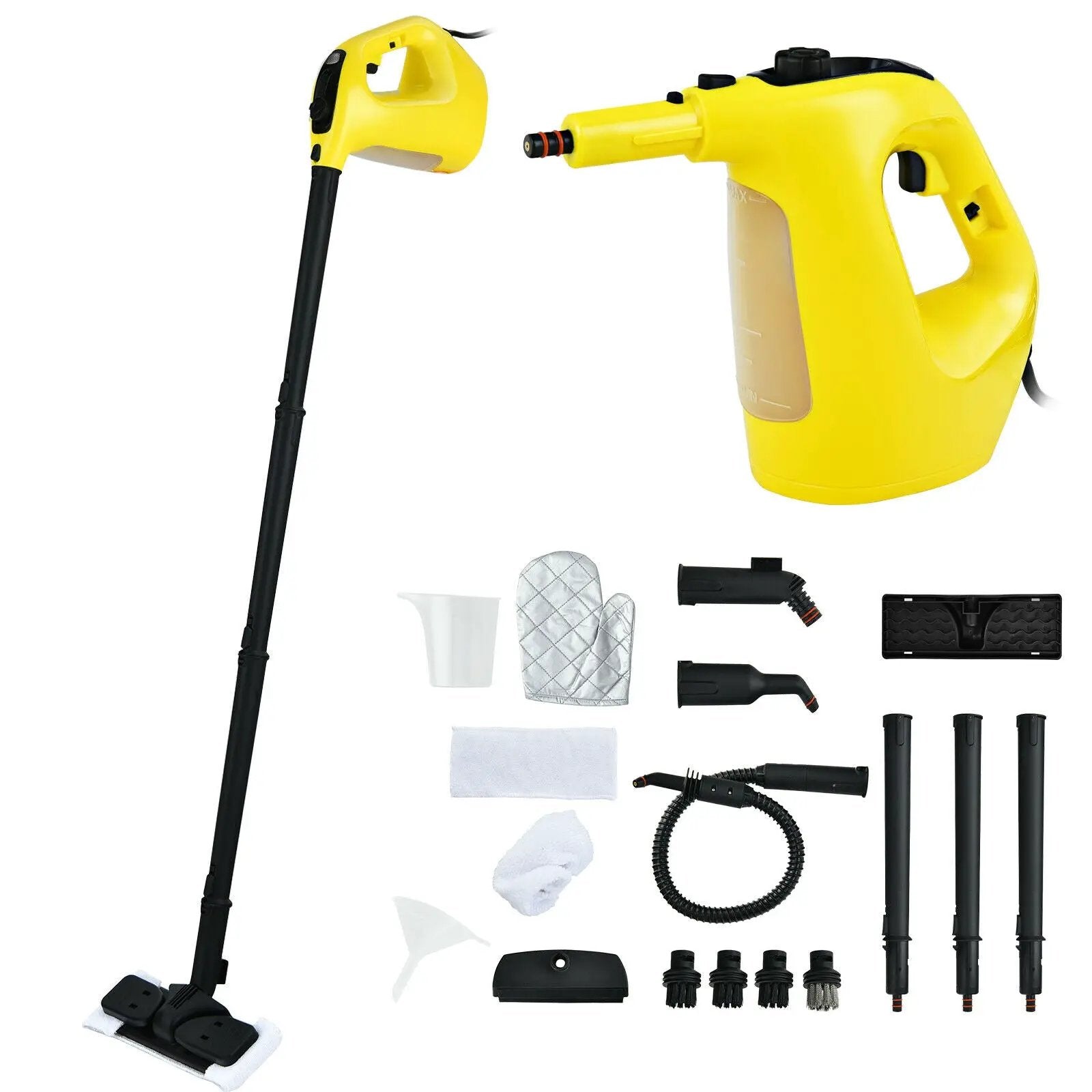 1400W Multipurpose Pressurized Steam Cleaner With 17 Pieces Accessories by DirectDeals