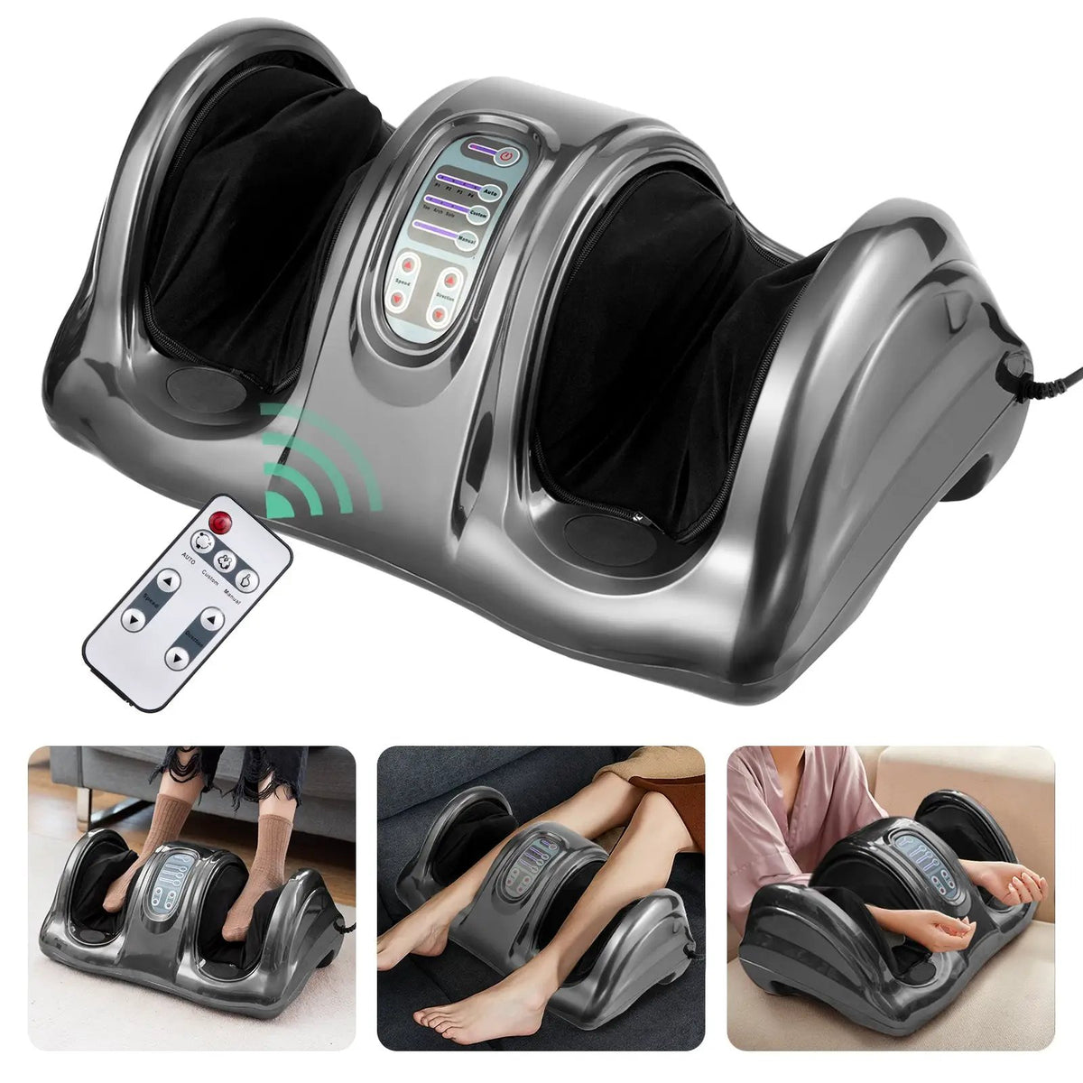 Therapeutic Shiatsu Foot Massager with High Intensity Rollers, photo 4 of 12