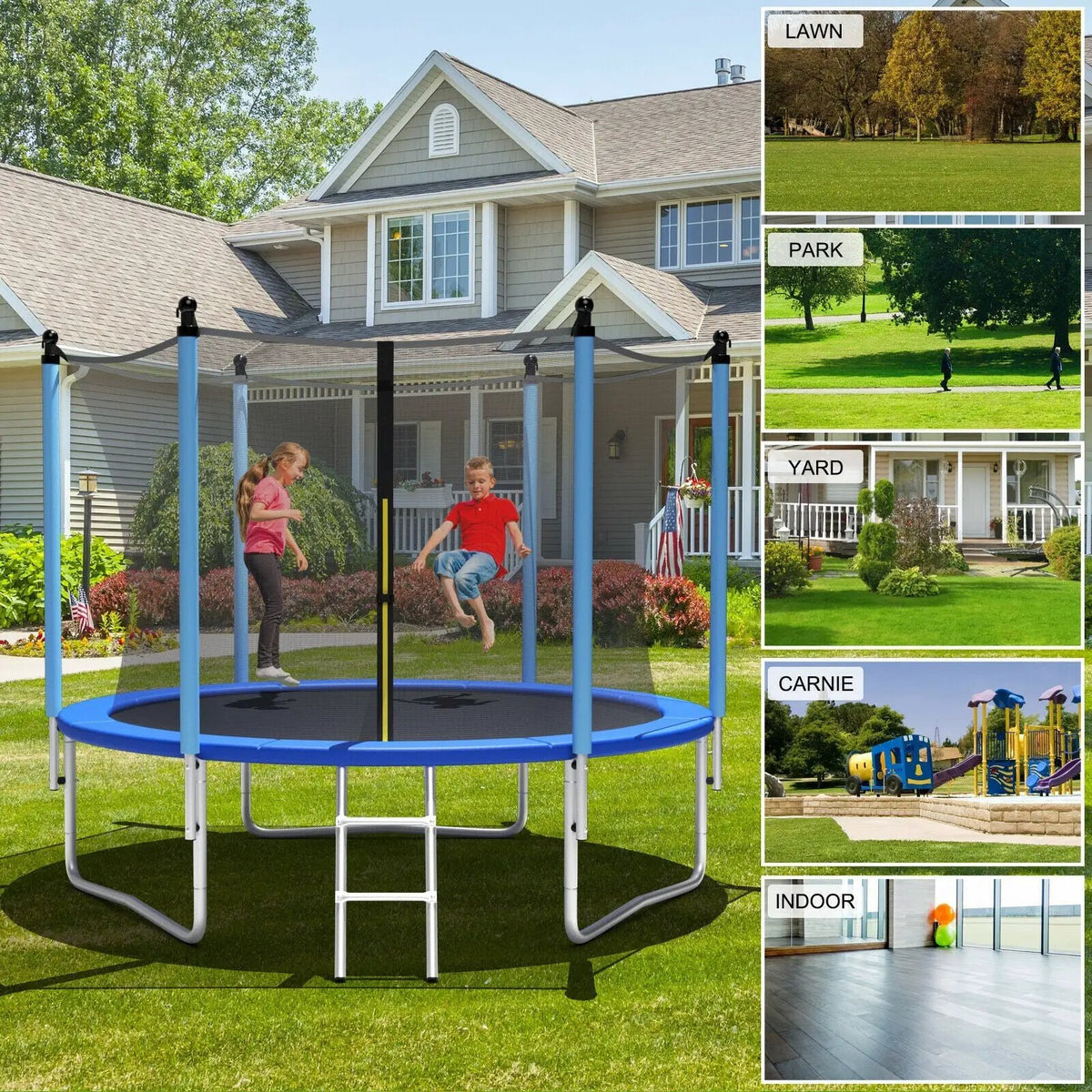 Outdoor Trampoline with Safety Closure Net, photo 2 of 12