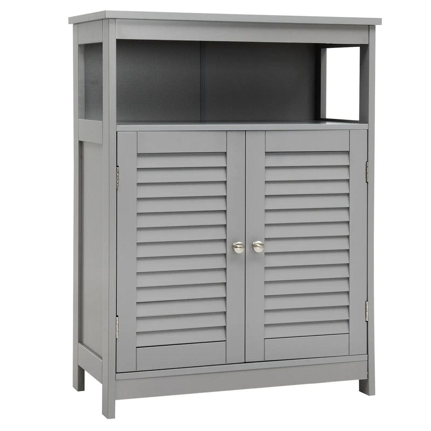 Wood Freestanding Bathroom Storage Cabinet with Double Shutter Door by DirectDeals
