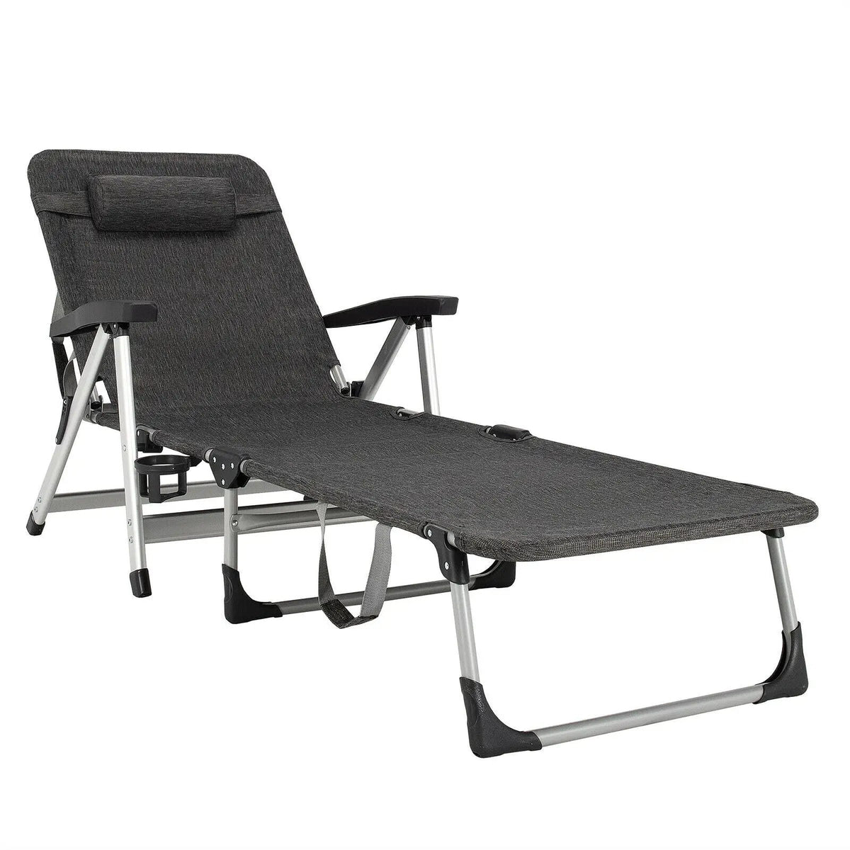 Beach Folding Chaise Lounge Recliner with 7 Adjustable Position, photo 8 of 24
