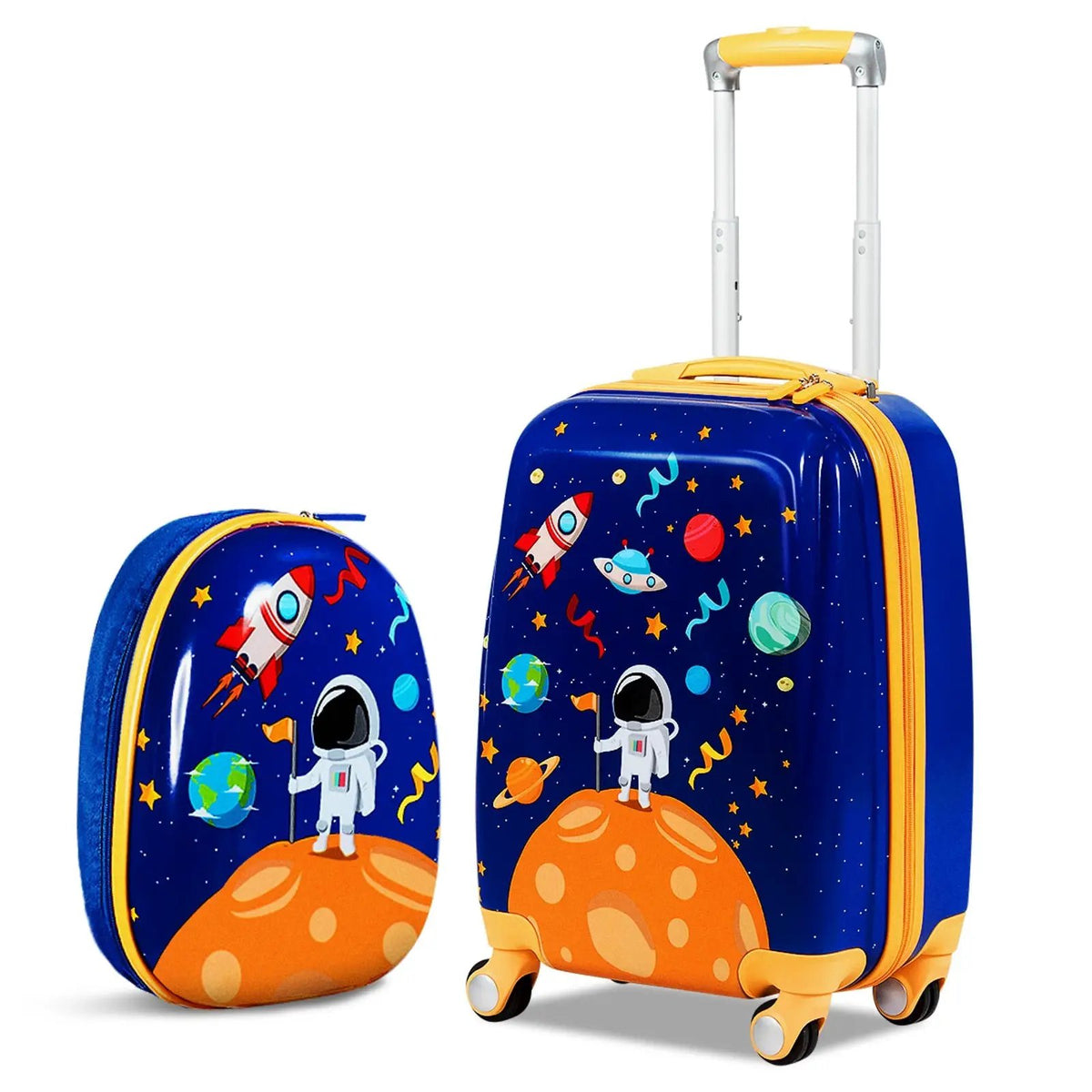 2PC Kids Luggage Set Rolling Suitcase & Backpack-Pink, photo 2 of 10