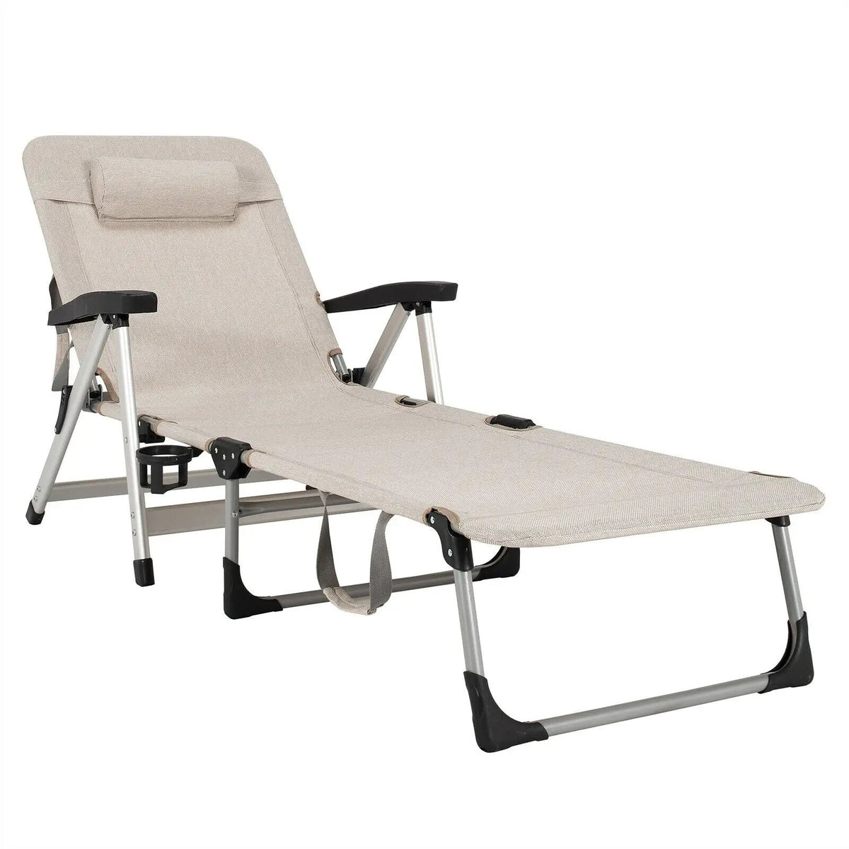Beach Folding Chaise Lounge Recliner with 7 Adjustable Position, photo 9 of 24
