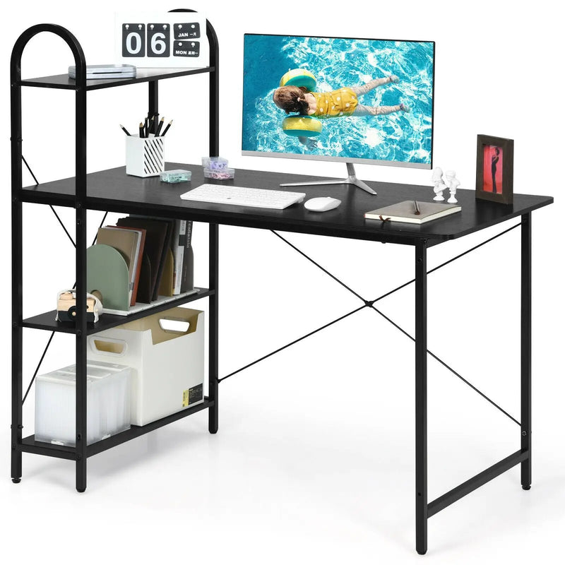48-Inch Reversible Computer Desk with Storage Shelf by DirectDeals