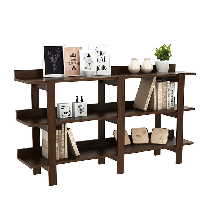 59 Inch Console Table with 3-tier Open Shelf for Front Hall Hallway and Foyer by DirectDeals