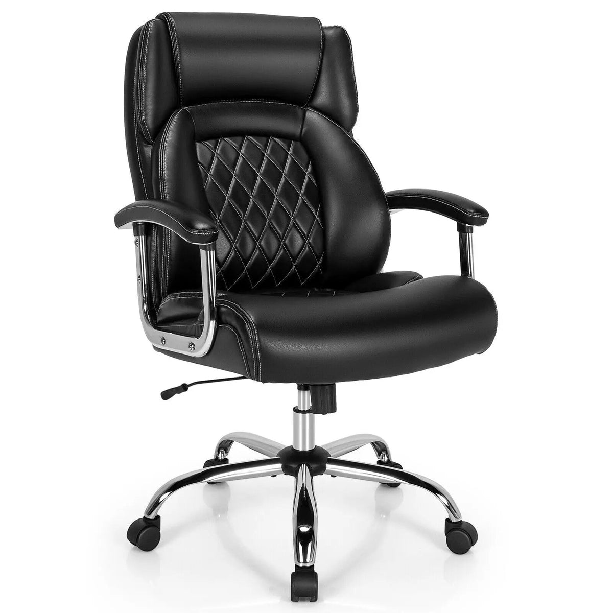 Height Adjustable Big and Tall Office Chair Computer Desk Chair with Metal Base, photo 9 of 9