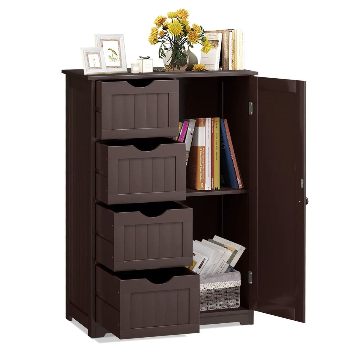 Standing Indoor Wooden Cabinet with 4 Drawers, photo 4 of 12