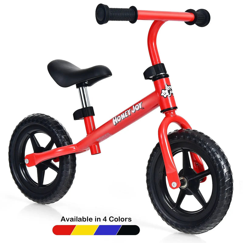 Kids No Pedal Balance Bike with Adjustable Handlebar and Seat-Red by DirectDeals