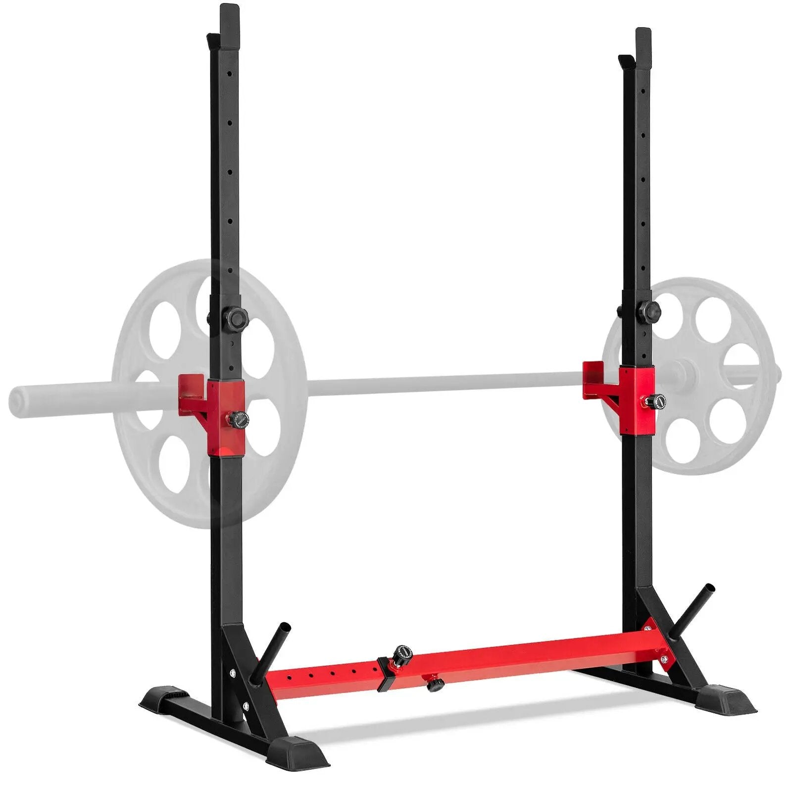 Adjustable Squat Rack Stand for Home Gym Fitness by DirectDeals