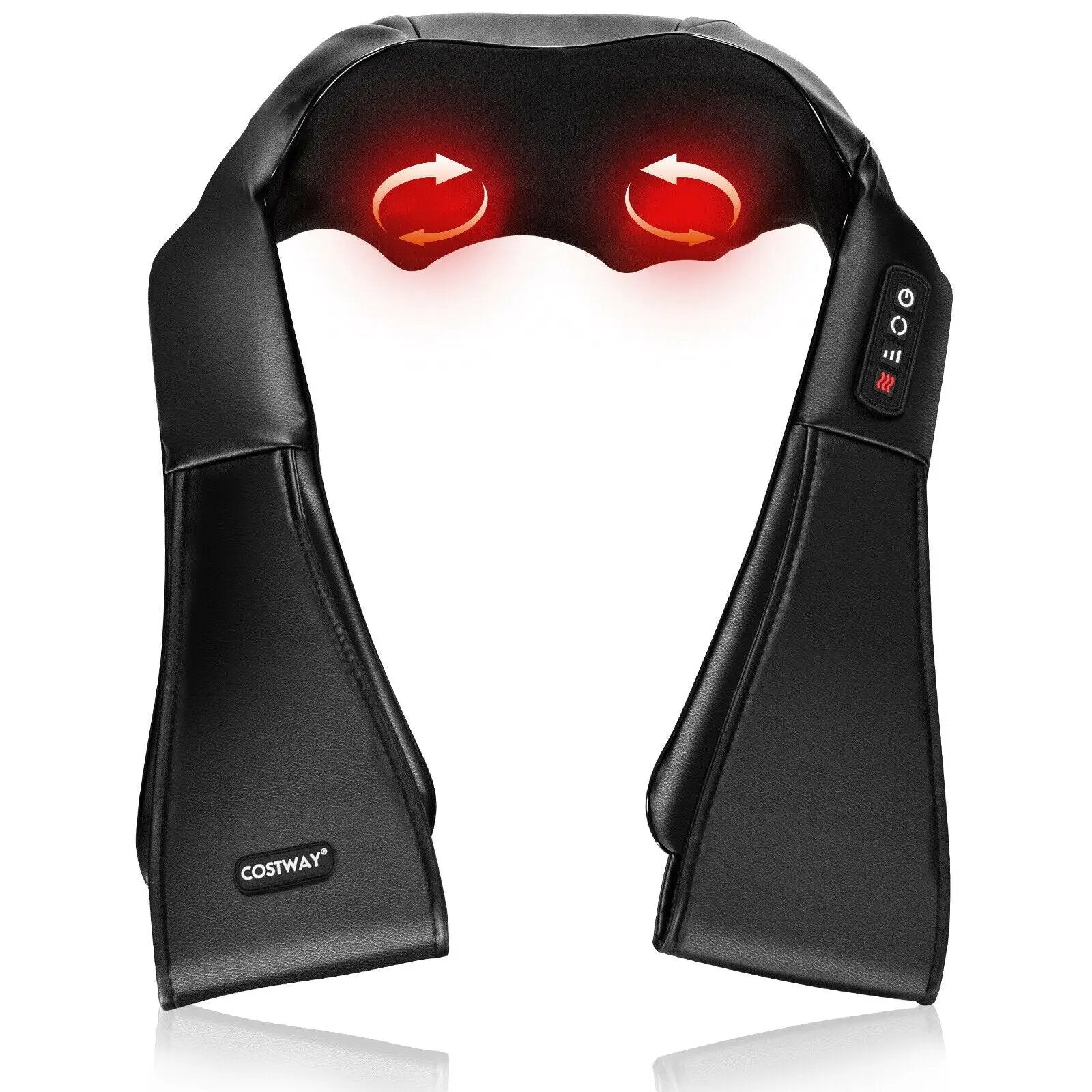 Shiatsu Neck Massager with Heat and Deep Tissue 3D-Kneading-Black by DirectDeals