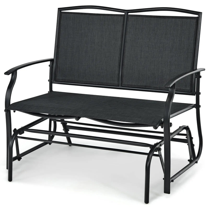 Iron Patio Rocking Chair for Outdoor Backyard and Lawn by DirectDeals