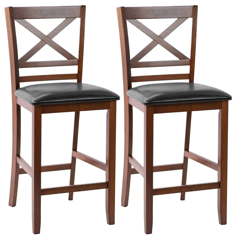 Set of 2 Bar Stools 25 Inch Counter Height Chairs with by DirectDeals