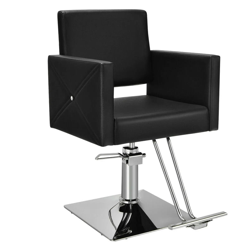 Salon Chair for Hair Stylist with Adjustable Swivel Hydraulic-Black by DirectDeals