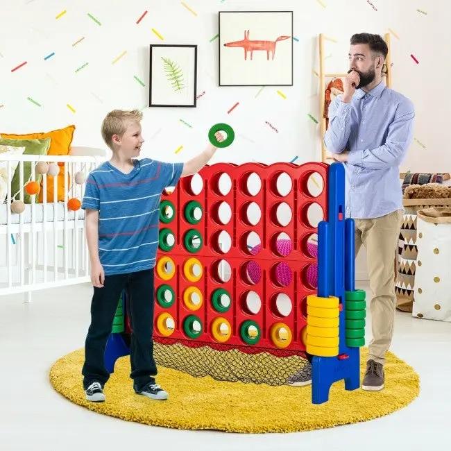 4-to-Score Giant Game Set with Net Storage-Blue by DirectDeals