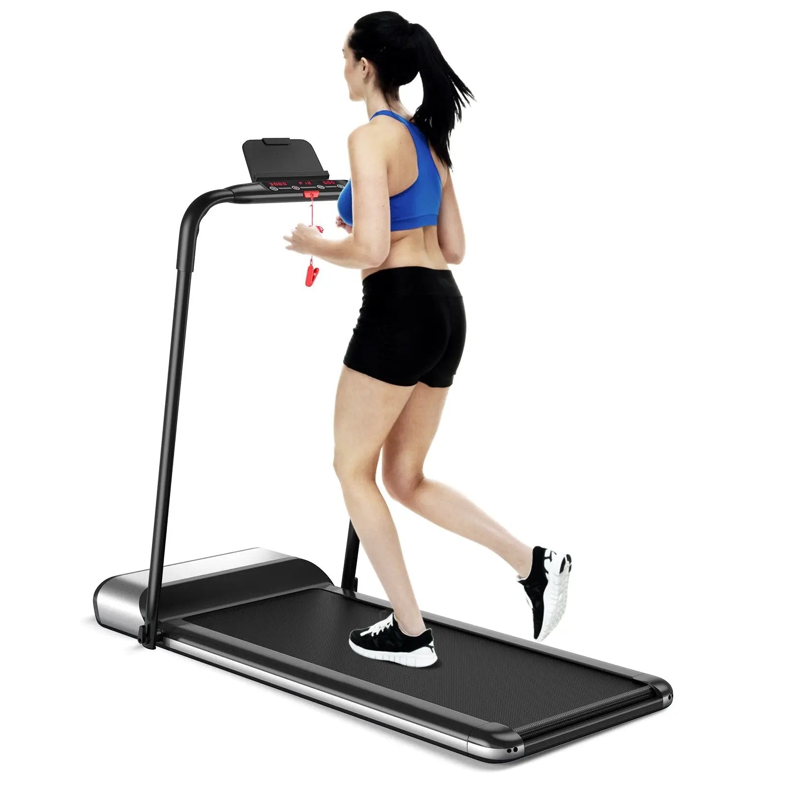 Ultra-thin Electric Folding Motorized Treadmill with LCD Monitor Low Noise by DirectDeals